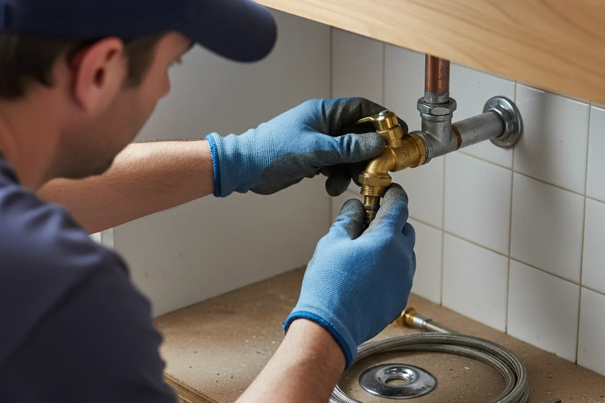 Shutoff valve and fitting work during Emergency Plumbing in Annandale